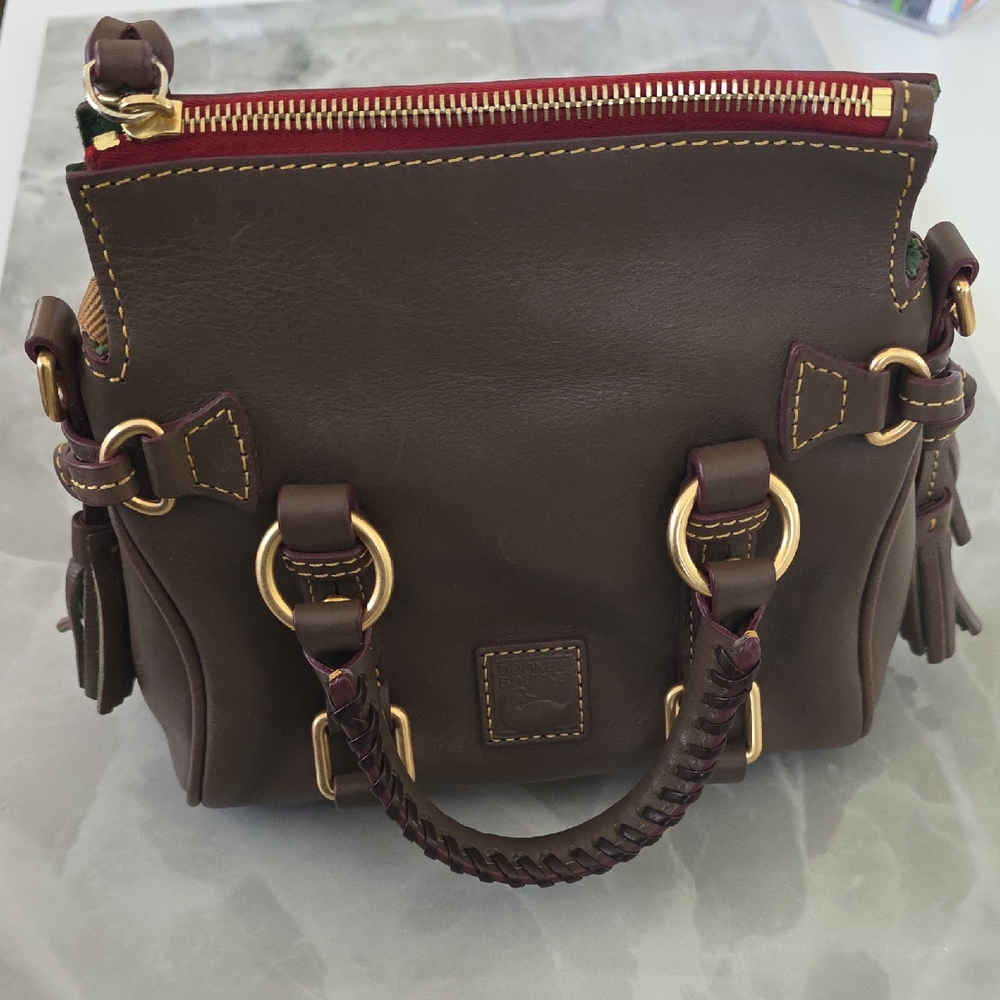 Dooney & Bourke Brown Mini Nano Bag with Gold Accents